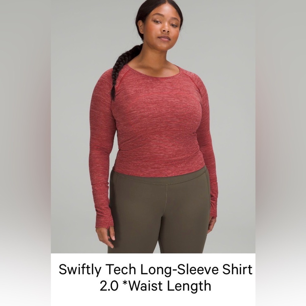 Lululemon swiftly tech long sleeve t shirt 2.0 (waist length)